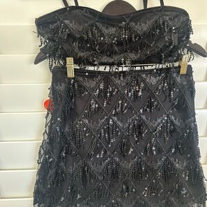 Elegant Black Sequin Dress